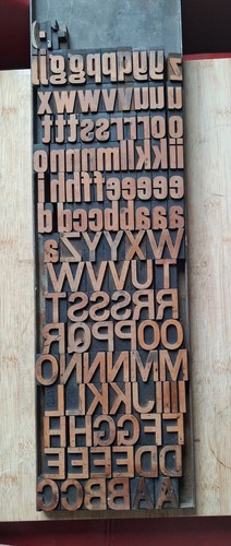 Wooden letterpress printing - wooden,
