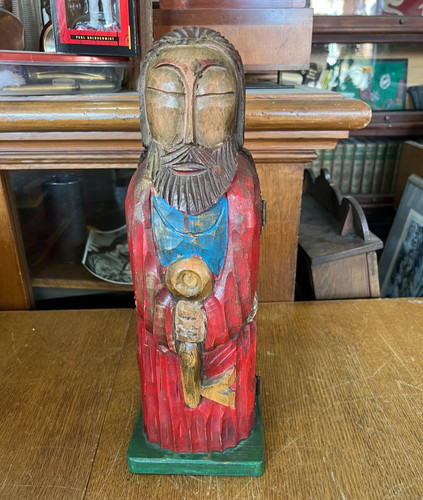 Vintage hand carved wooden - carved,