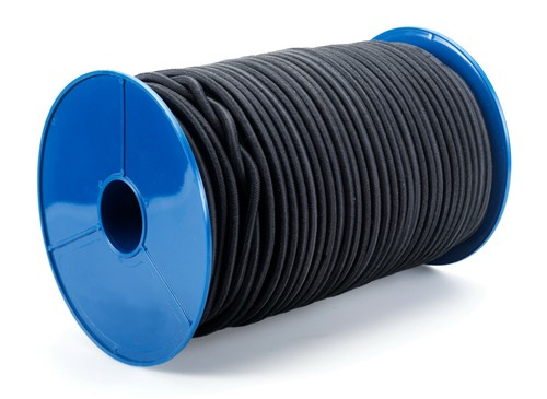 8mm black elastic bungee - 8mm, rope