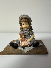 Regency Fine Arts Victoriana Girl with Doll Figurine 1999 Hand Painted Vintage
