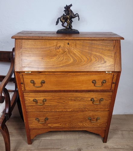 Elm writing bureau desk - elm,