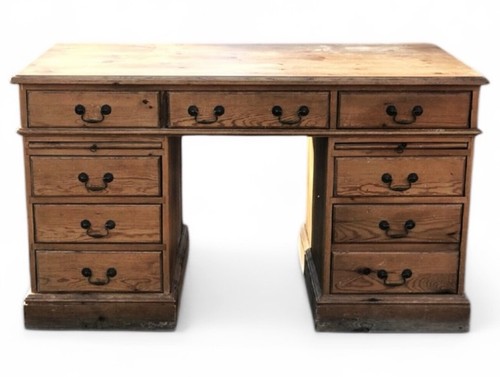 Large pine pedestal - pine, desk