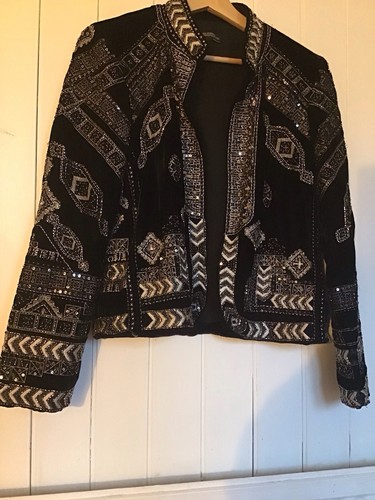 Zara velvet jacket sequins - velvet, s