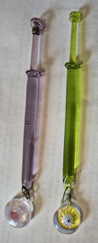 Pair artisan crafted glass - pair,