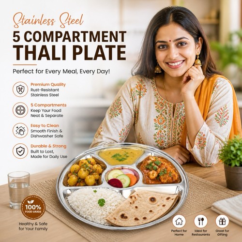 Stainless steel thali - stainless,