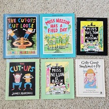 Lot James Marshall Miss Nelson Cut-Ups Books & Golly Gump Swallowed a Fly Vtg
