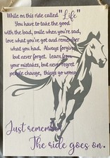 Horse SIGN PLAQUE "The Ride