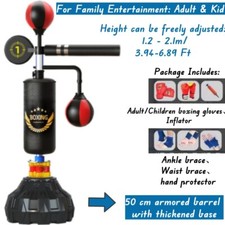 Free Standing Boxing Punch Bag Heavy Duty Punching Kickboxing Height Adjustable