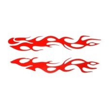 2x LARGE 23" red tribal flames