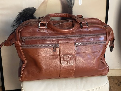 Vintage brown leather men - brown,