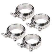 2.0 Inch V Band Clamp With Flange Male Female Stainless Steel Joins 2.0" OD 4Pcs