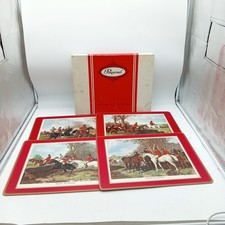 vintage  Placemats 4 x Hunting
