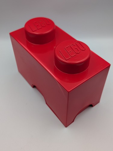 Lego storage brick - brick, red