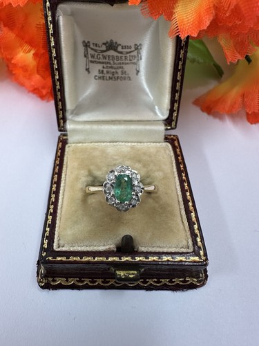 Emerald diamond 9ct yellow - 9ct,
