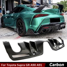 For Toyota Supra GR A90 A91 19-22 Carbon Fiber Rear Bumper Diffuser Lip Spoiler