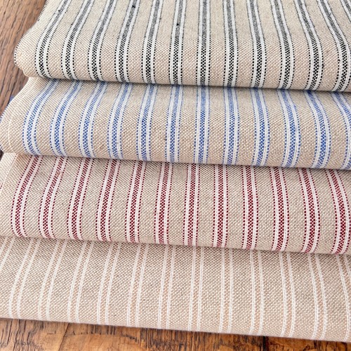Stripe ticking fabric linen - fabric,,