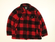 Primark Women's Red Black Check Fleece Jacket Size 20 Regular