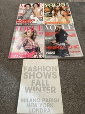 Job Lot Of 5 Vogue Magazines Kate Moss Mocha Barton RAZORLIGHT Covers