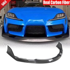 Real Carbon Front Bumper Lip Spoiler For Toyota Supra GR A90 MK5 Coupe 2019-2024