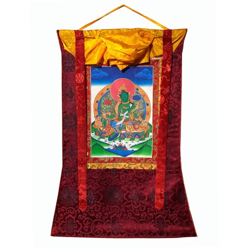 Silk brocade mounted - silk,
