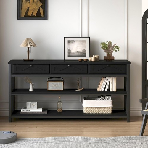 Hsh black console table - console, 3