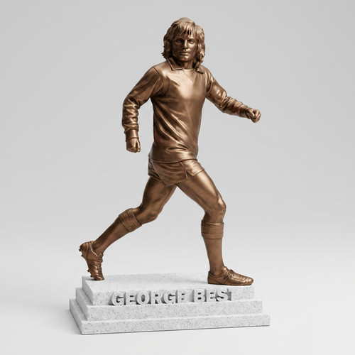 George best statue bronze - george,