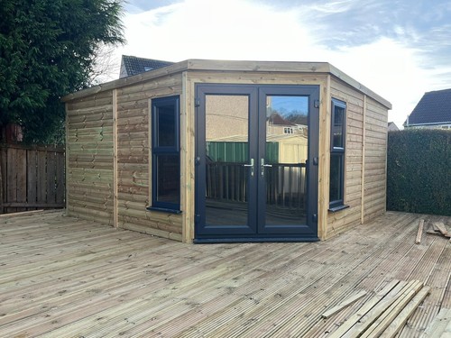 Garden corner summer house - garden,