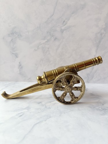 Vintage solid brass - brass, cannon