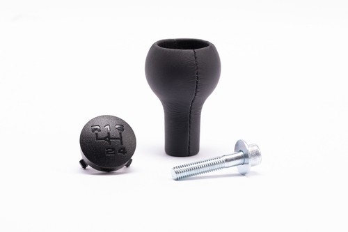 Black leather gear knob for - , a