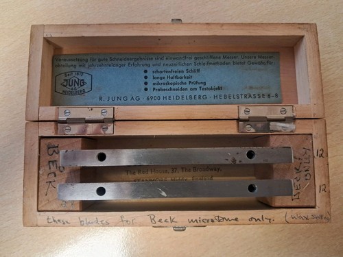 Jung microtome blades - ag, f/