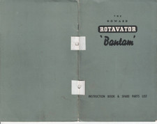 Howard Rotavator 'Bantam' (c1950's) vintage instruction book & spare parts list,