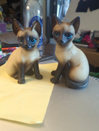 Vintage lefton siamese - vintage, cats