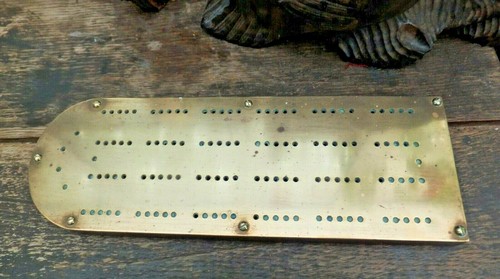 Antique cribbage brass - brass, topped