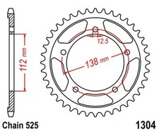 Sprocket 47T Pitch 525 for