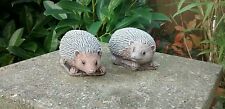 Pair of Cute Hedgehogs  - Garden Ornament  - Hand Cast