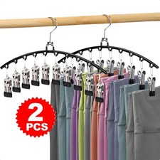 2Pcs Clothes Hanger with Clips