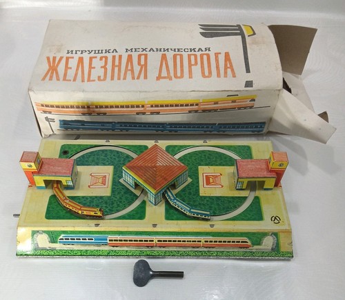 Vintage ussr tin wind train - tin,