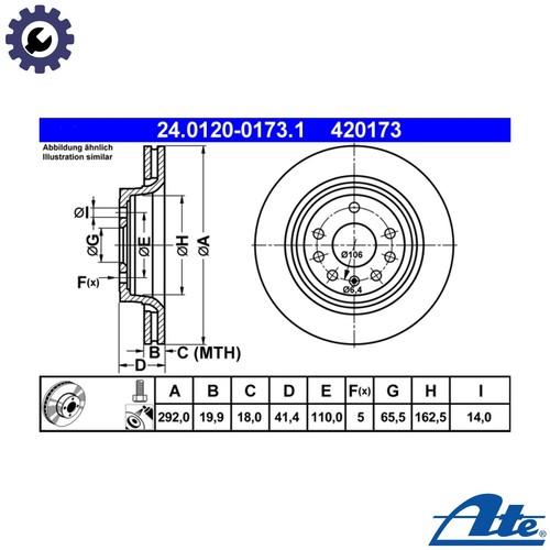 Brake disc 0120 - disc, 24.0120-0173.1