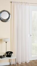 Single Slot Top Rod Pocket Plain Voile Curtain Panel Window Panel FREE POST