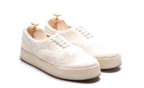 Grenson natural wool oxford - wool,