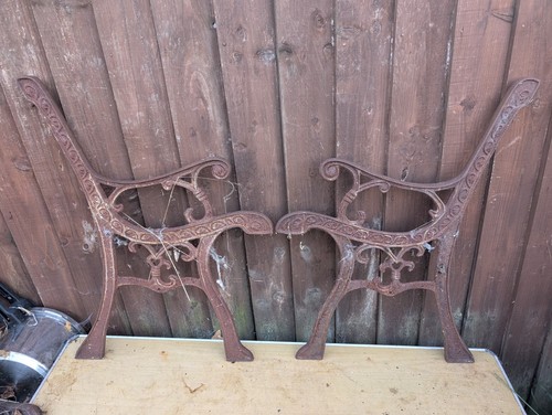 Vintage cast iron garden - garden, bench
