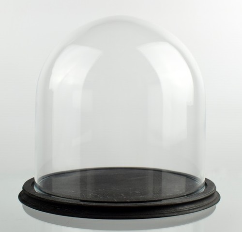 Clear circular glass dome with - clear,