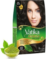 Vatika Henna Rich Black Hair Colour - 60g (6 x 10g Sachets) Natural
