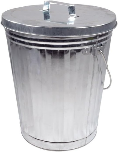 Galvanized gallon trash can - galvanized,