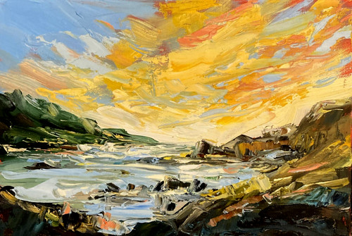 Impressionist irish sunset - impressionist,