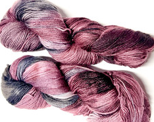 2 100gr Hanks 760yd Mystery 85% MERINO WOOL 15% SILK  S-twist Sock Wt YARN