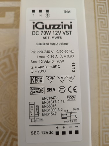 Iguzzini 70w 12vdc driver - 12vdc, driver.