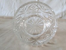 Heavy Cut Glass/Crystal Rose Bowl 15cm
