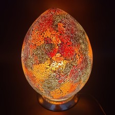 Large Mosaic Glass Egg Lamp