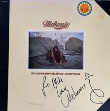 Melanie "Stoneground Words" Vinyl - Autographed/Signed - Melanie Safka